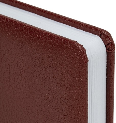 Ежедневник недатированный А5 138x213 мм BRAUBERG "Profile" балакрон, 136 л., коричневый, 123428