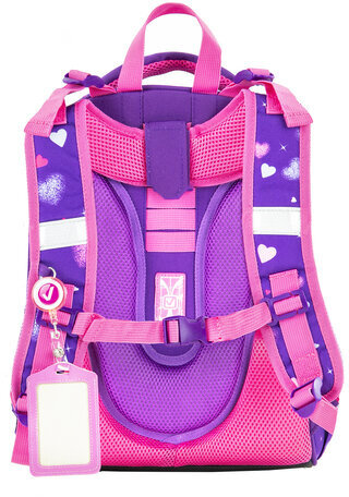 Ранец BRAUBERG PREMIUM, 2 отделения, с брелком, "Shining girl", 38х29х16 см, 270592