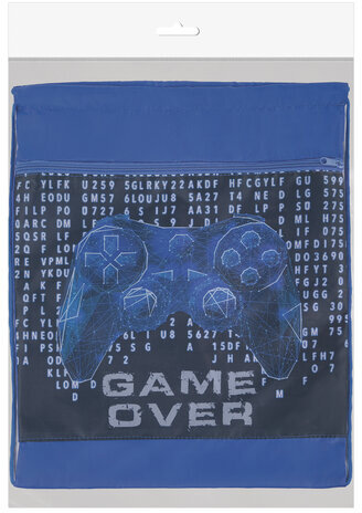 Мешок для обуви BRAUBERG, с петлёй, карман на молнии, полиэстер, 47х37 см, "Game over", 270912
