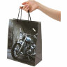 Пакет подарочный 26x12,7x32,4 см, ЗОЛОТАЯ СКАЗКА "Мотоцикл", ламинированный, 606589