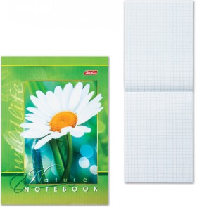 Блокнот МАЛЫЙ ФОРМАТ (124х144 мм) А6, 48 л., скоба, мелованная картонная обложка, клетка, HATBER, &quot;Живые моменты&quot;, 48Б6B1, B136447