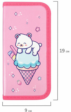 Пенал ПИФАГОР, 1 отделение, ламинированный картон, 19х9 см, "Bear attack", 272244