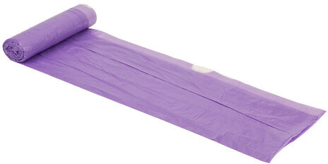 Мешки для мусора с завязками LAIMA "ULTRA" 35 л, фиолетовые, в рулоне 20 шт., прочные, ПНД 13 мкм, 50х60 см, 607685