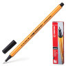 Ручка капиллярная (линер) STABILO "Point", ЧЕРНАЯ, корпус оранжевый, линия письма 0,4 мм, 88/46