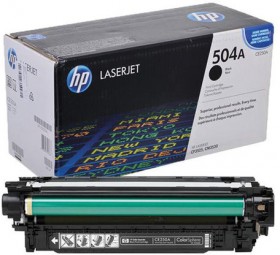 Картридж лазерный HP (CE250A) ColorLaserJet CP3525/CM3530, №504A, черный, оригинальный, ресурс 5000 страниц