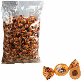 Конфеты ирис жевательный ЯШКИНО &quot;Нота Бум&quot;, с орехово-шоколадной начинкой, пакет, 500 г, НК160