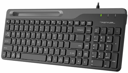 Клавиатура проводная A4TECH Fstyler FK25, USB, 103 кнопки, черная, 1530215