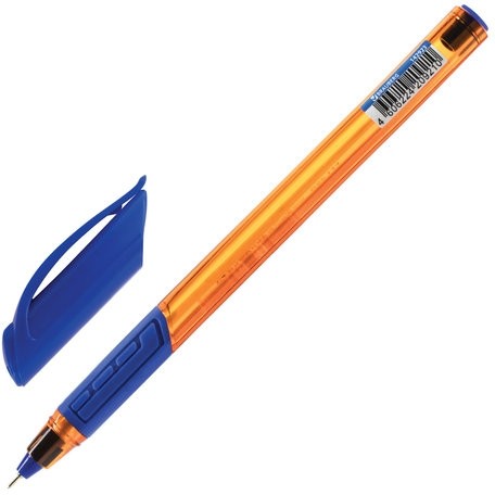 Ручка шариковая масляная BRAUBERG "Extra Glide GT Tone Orange", СИНЯЯ, узел 0,7 мм, линия письма 0,35 мм, 142923