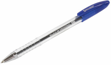 Ручка шариковая масляная BRAUBERG "Model-M" ORIGINAL, СИНЯЯ, узел 0,7 мм, линия письма 0,35 мм, 143250