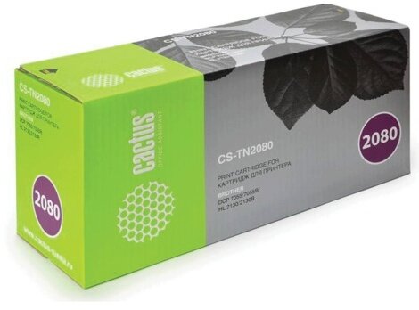 Картридж лазерный CACTUS (CS-TN2080) для BROTHER HL-2130R/DCP-7055R, ресурс 700 стр.