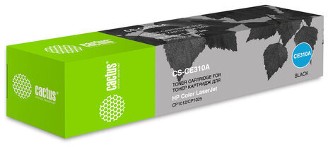 Картридж лазерный CACTUS (CS-CE310A) для HP ColorLaserJet CP1025/CP1025NW, черный, ресурс 1200 страниц