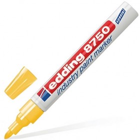 Маркер-краска лаковый (paint marker) EDDING 8750, ЖЕЛТЫЙ, 2-4 мм, круглый наконечник, алюминиевый корпус, Е-8750/5