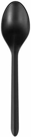 Ложка чайная одноразовая полипропиленовая 125 мм, черная, ПРЕМИУМ, ВЗЛП, 4034Ч