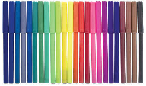 Фломастеры ПИФАГОР, 24 цвета, вентилируемый колпачок, 151092