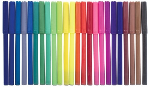 Фломастеры ПИФАГОР, 24 цвета, вентилируемый колпачок, 151092