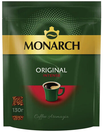 Кофе растворимый MONARCH "Intense" 130 г, сублимированный, 4091472