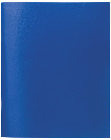 Тетрадь бумвинил, А5, 96 л., скоба, офсет №1, клетка, с полями, STAFF, СИНИЙ, 403418