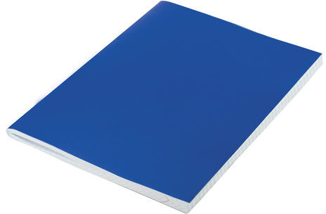 Тетрадь бумвинил, А5, 96 л., скоба, офсет №1, клетка, с полями, STAFF, СИНИЙ, 403418