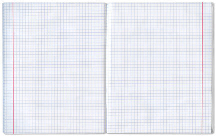 Тетрадь бумвинил, А5, 96 л., скоба, офсет №1, клетка, с полями, STAFF, СИНИЙ, 403418