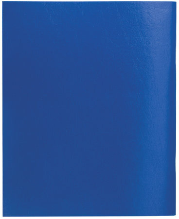 Тетрадь бумвинил, А5, 96 л., скоба, офсет №1, клетка, с полями, STAFF, СИНИЙ, 403418