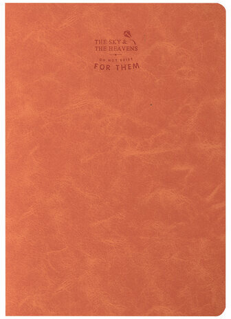 Тетрадь 48 л. в клетку обложка фактурный кожзам, сшивка, A5 (147х210мм), ОРАНЖЕВЫЙ, BRAUBERG SKY, 403868