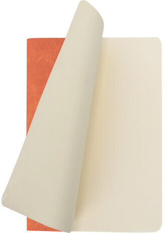 Тетрадь 48 л. в клетку обложка фактурный кожзам, сшивка, A5 (147х210мм), ОРАНЖЕВЫЙ, BRAUBERG SKY, 403868