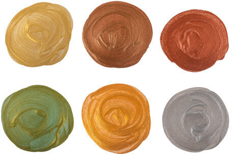 Краски акриловые МЕТАЛЛИК для рисования и хобби BRAUBERG 6 цветов по 20 мл, 191605