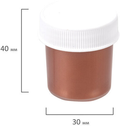 Краски акриловые МЕТАЛЛИК для рисования и хобби BRAUBERG 6 цветов по 20 мл, 191605