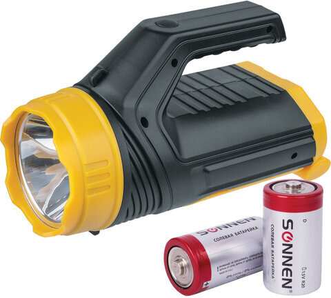 Батарейки КОМПЛЕКТ 2 шт, SONNEN, D (R20), солевые, в пленке, 451100