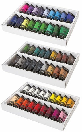 Краски акриловые художественные BRAUBERG ART CLASSIC, НАБОР 54 шт, 49 цветов, в тубах 75 мл, 191724