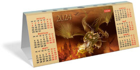 Календарь-домик настольный с высечкой на 2024 г., &quot;Год Дракона&quot;, HATBER, КД6, КД6_907