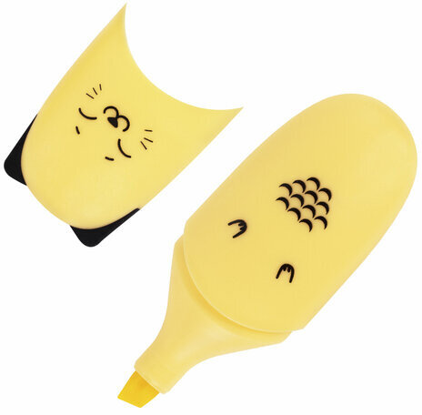 Набор текстовыделителей мини 6 ЦВЕТОВ BRAUBERG KIDS "CUTE CATS PASTEL", линия 1-5 мм, 152436