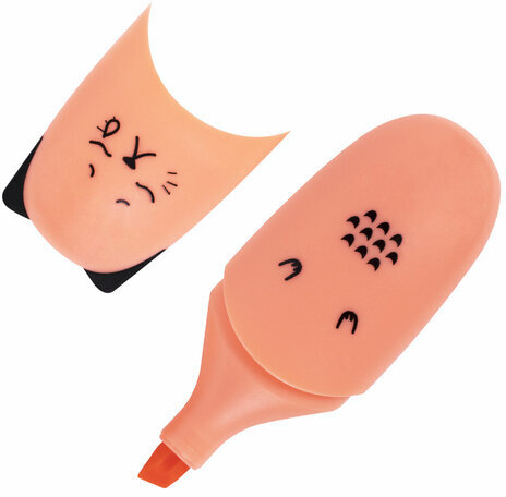 Набор текстовыделителей мини 6 ЦВЕТОВ BRAUBERG KIDS "CUTE CATS PASTEL", линия 1-5 мм, 152436