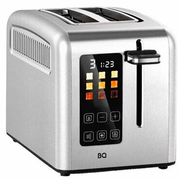 Тостер BQ (БИ-КЬЮ) T2002, 950 Вт, 2 тоста, 9 режимов, сенсорное управление, нержавеющая сталь, 86197754