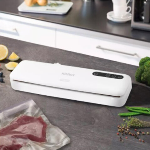 Вакуумный упаковщик KITFORT КТ-1509-2, 130 Вт, 2 режима, ширина пакета до 29 см, белый