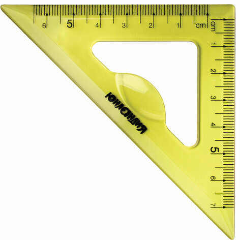 Набор чертежный малый ЮНЛАНДИЯ "START 3D" (линейка 15 см, 2 треугольника, транспортир), прозрачный, желтый, 210741