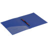 Папка с металлическим скоросшивателем и внутренним карманом BRAUBERG "Contract", синяя, до 100 л., 0,7 мм, бизнес-класс, 221782