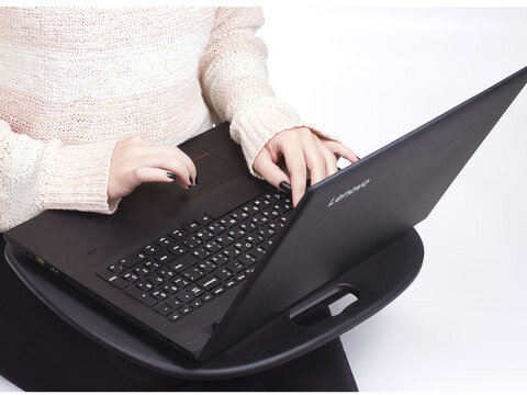 Подставка-столик с мягкими подушками, для ноутбука и творчества BRAUBERG, 430х330 мм, черный, 512669