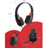 Наушники с микрофоном (гарнитура) DEFENDER Warhead G-320, проводные, 1,8 м, с оголовьем, черные с красным, 64033