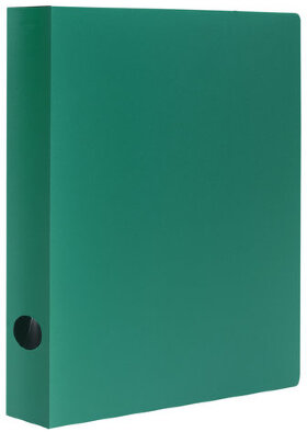Папка на 2 кольцах STAFF, 40 мм, зеленая, до 300 листов, 0,5 мм, 225723
