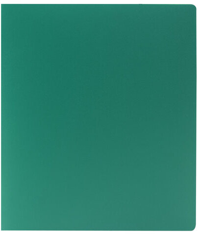 Папка на 2 кольцах STAFF, 40 мм, зеленая, до 300 листов, 0,5 мм, 225723