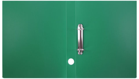 Папка на 2 кольцах STAFF, 40 мм, зеленая, до 300 листов, 0,5 мм, 225723