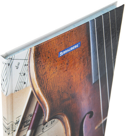 Дневник для музыкальной школы 140х210 мм, 48 л., твердый, BRAUBERG, выборочный лак, справочный материал, "Симфония", 103601