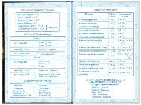 Дневник для музыкальной школы 140х210 мм, 48 л., твердый, BRAUBERG, выборочный лак, справочный материал, "Симфония", 103601