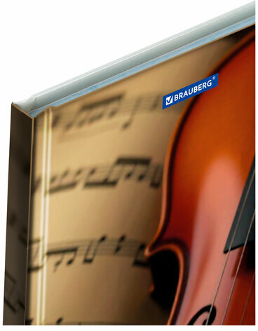 Дневник для музыкальной школы 140х210 мм, 48 л., твердый, BRAUBERG, выборочный лак, справочный материал, "Симфония", 103601