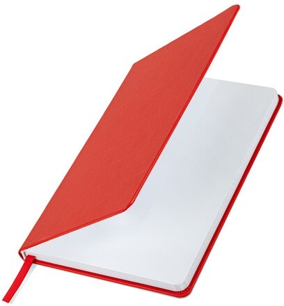 Блокнот А5 138x213 мм, BRAUBERG "Basic", под кожу, 80 л., клетка, красный, 116228