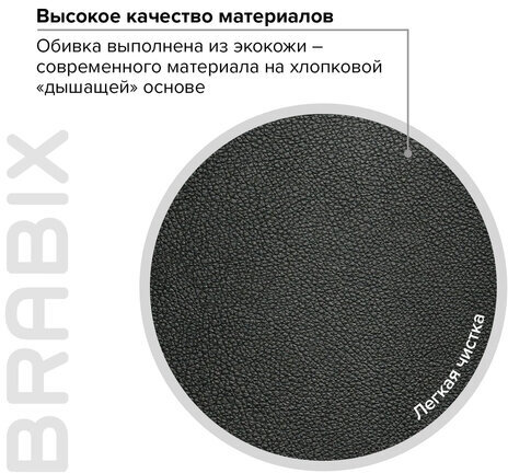 Кресло офисное BRABIX PREMIUM "Rest EX-555", пружинный блок, экокожа, черное, 531938