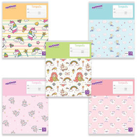 Тетрадь 12 л. ЮНЛАНДИЯ линия, обложка картон, "ЕРАЛАШ", 105633