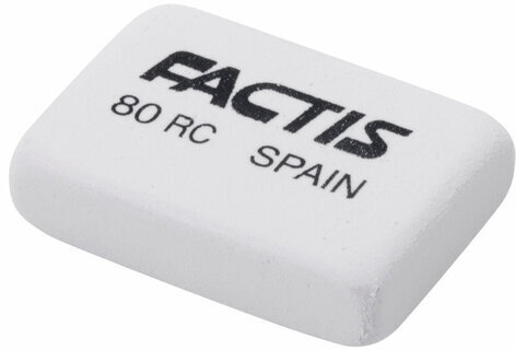 Ластик FACTIS 80 RC (Испания), 28х20х7 мм, белый, прямоугольный, CNF80RC