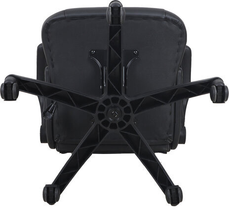 Кресло компьютерное BRABIX "Skill GM-005", откидные подлокотники, экокожа, черное/белое, 532493